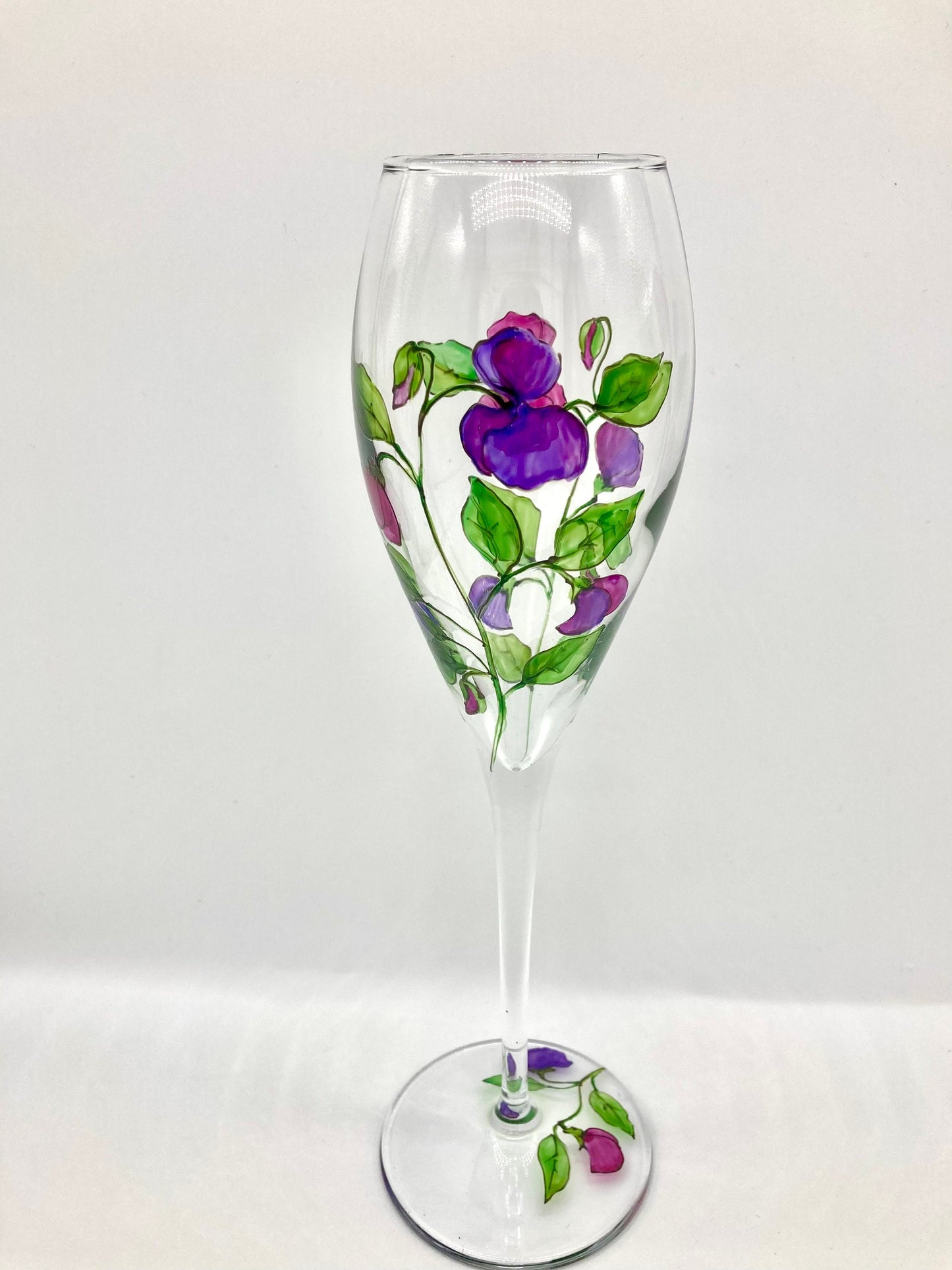 Sweet Peas champagne/prosecco glass