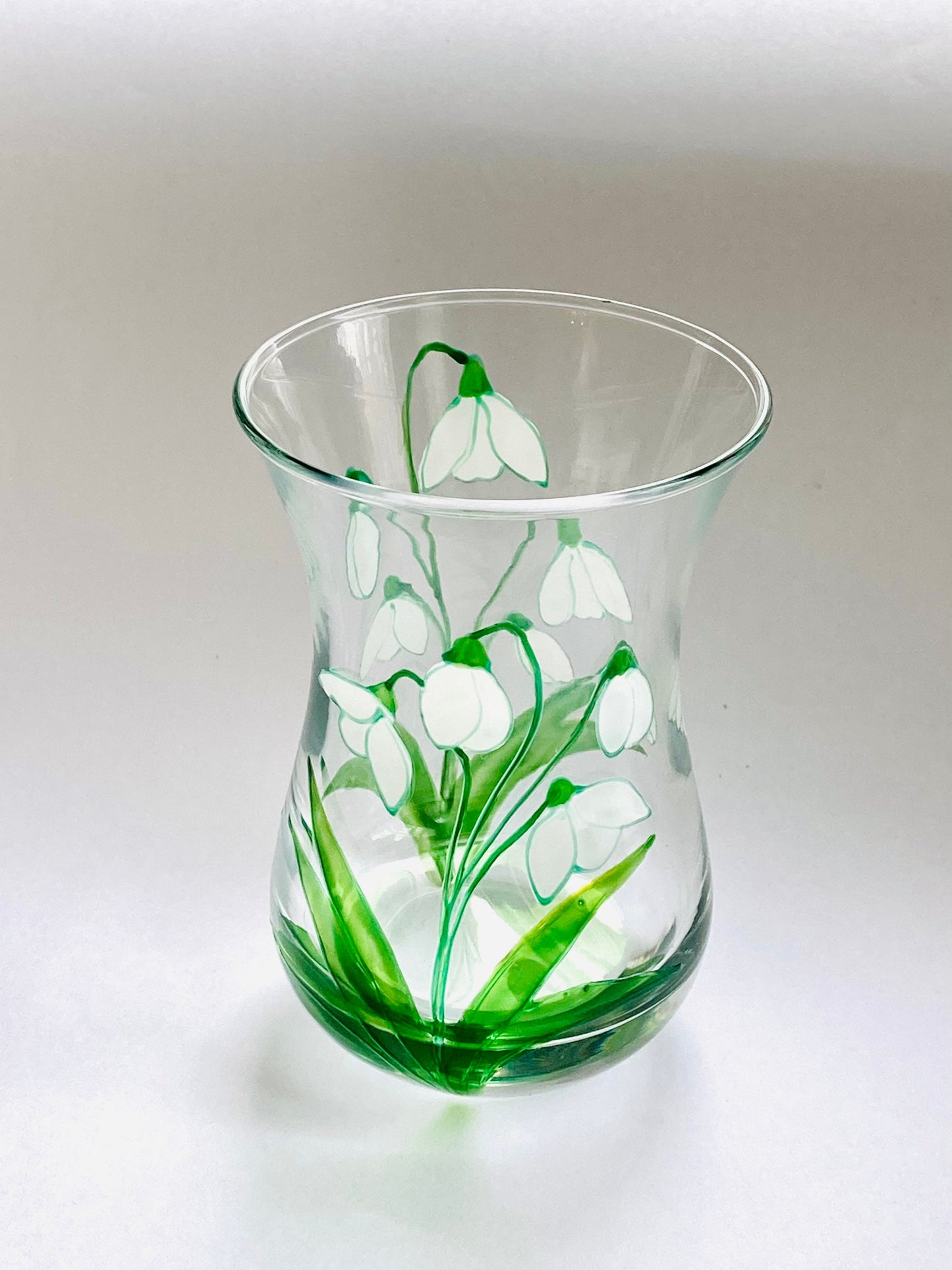 Snowdrops design mini posey vase