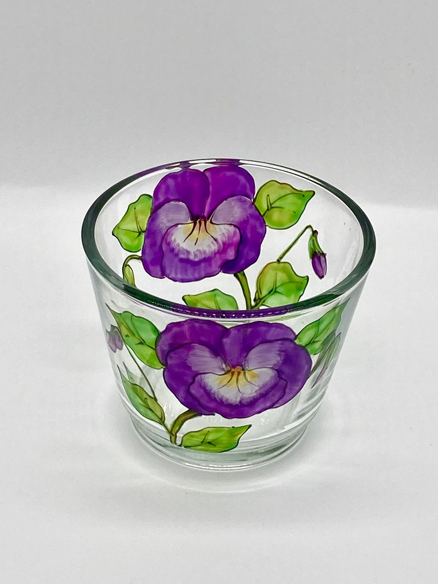 Pansy design tealight holder