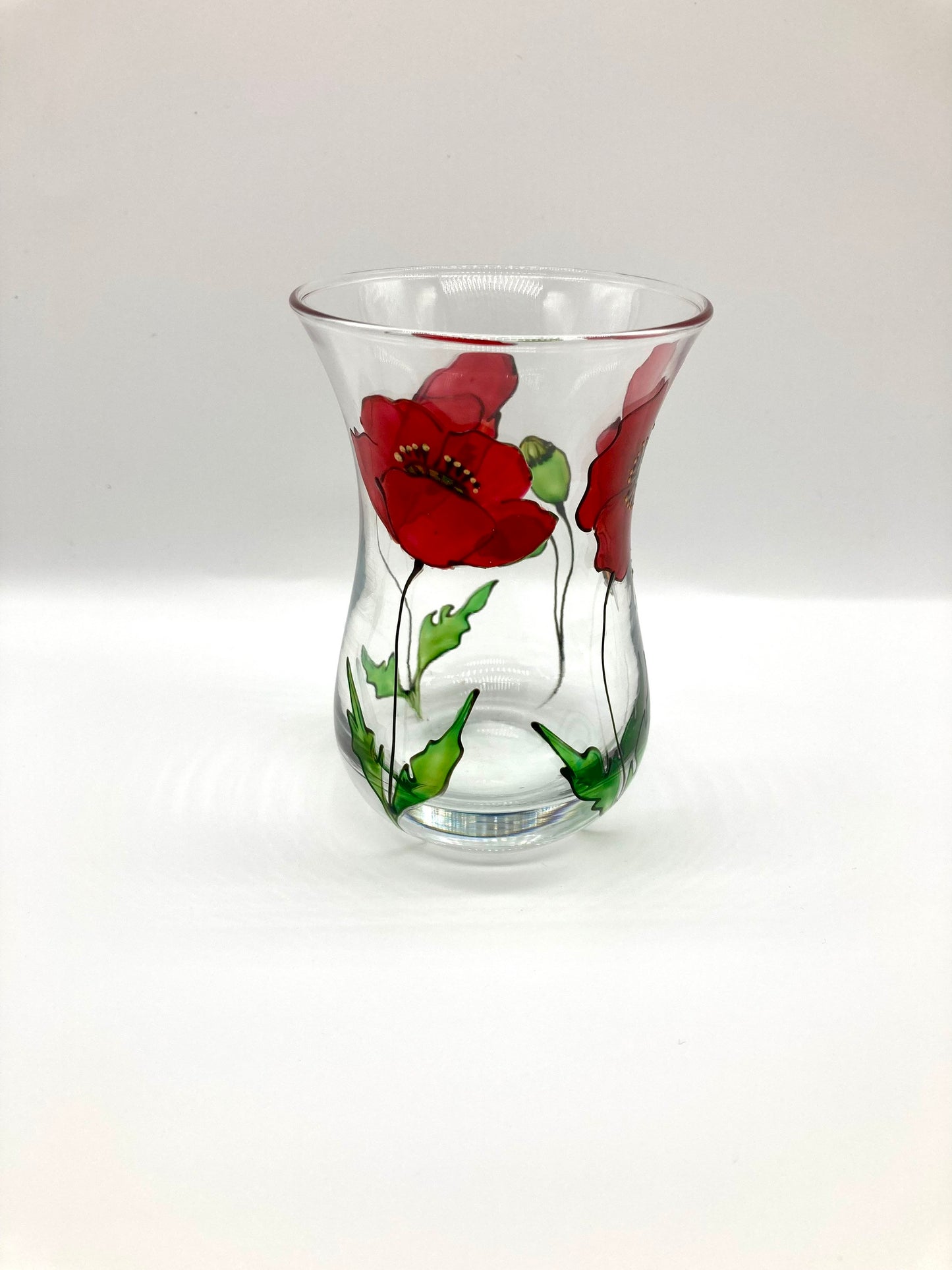 Poppy and Bee design mini posey vase