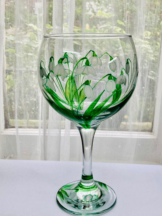Gin Glass Snowdrops