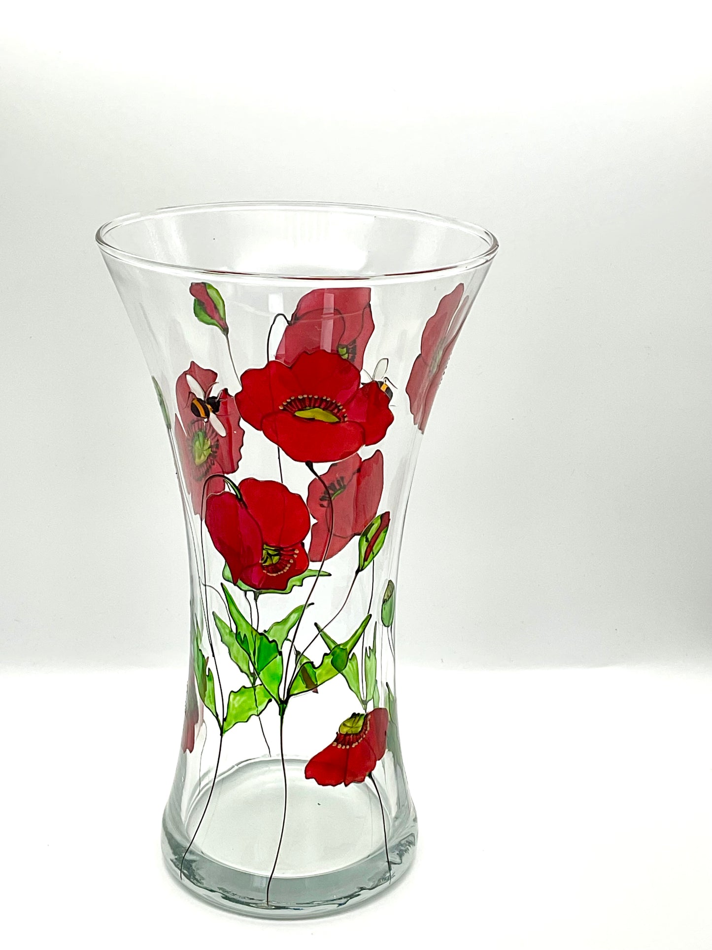 Poppy and Bee design vase (Copy)