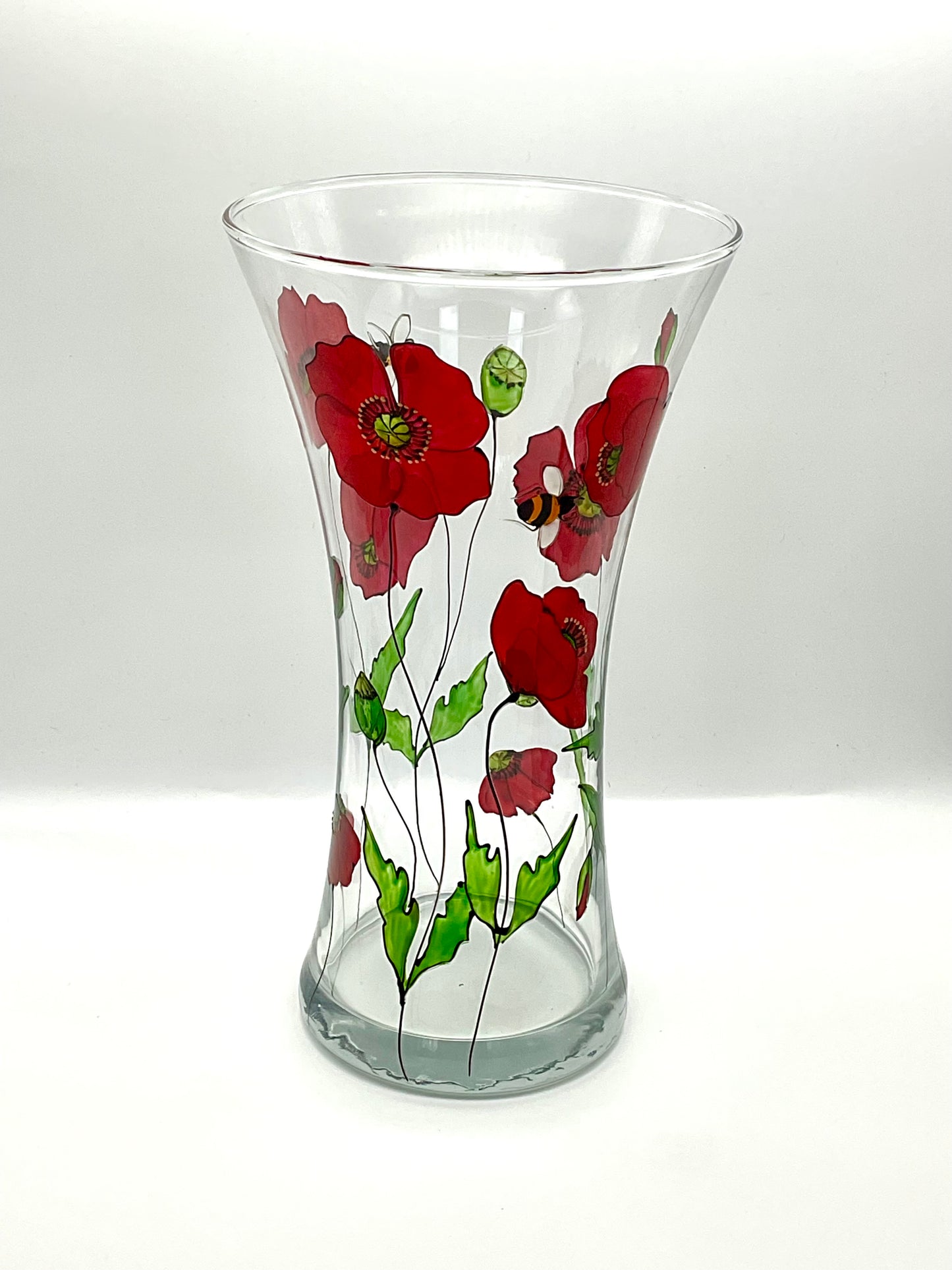 Poppy and Bee design vase (Copy)