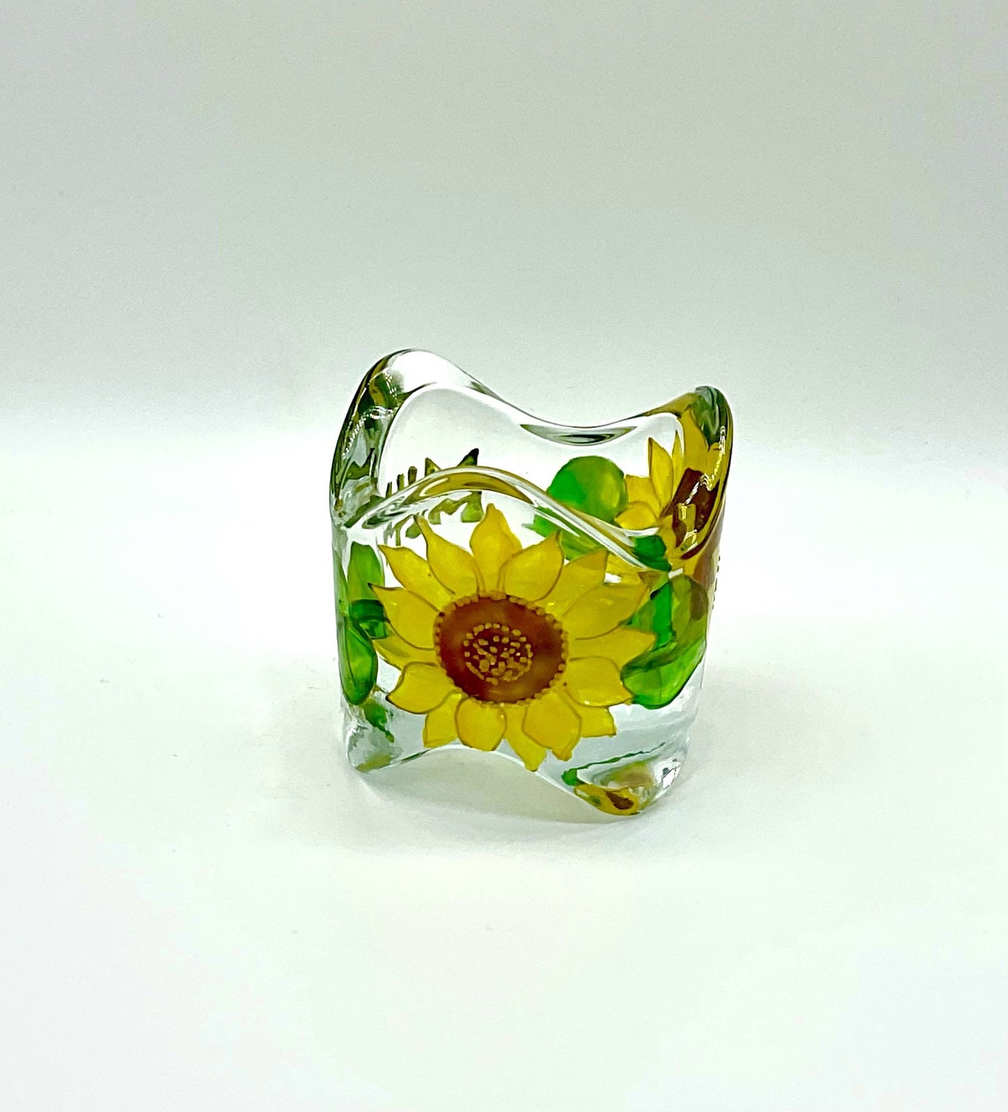 Sunflower design candle holder