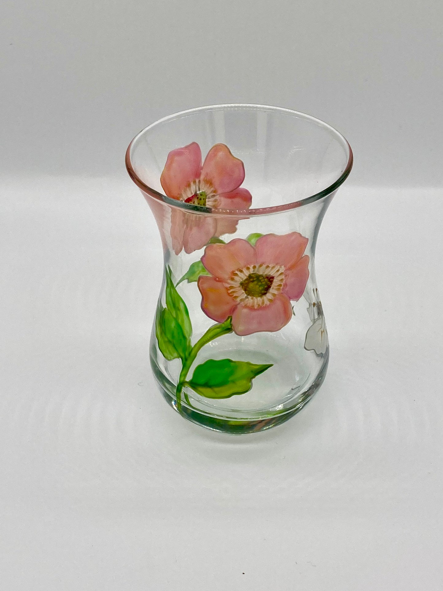 Briar rose and butterfly design mini posy vase