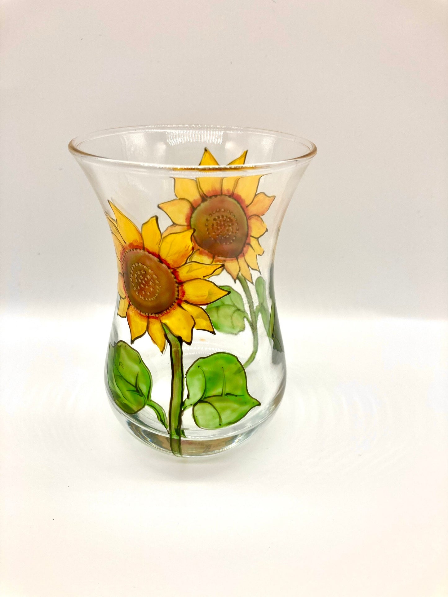 Sunflowers design mini posey vase