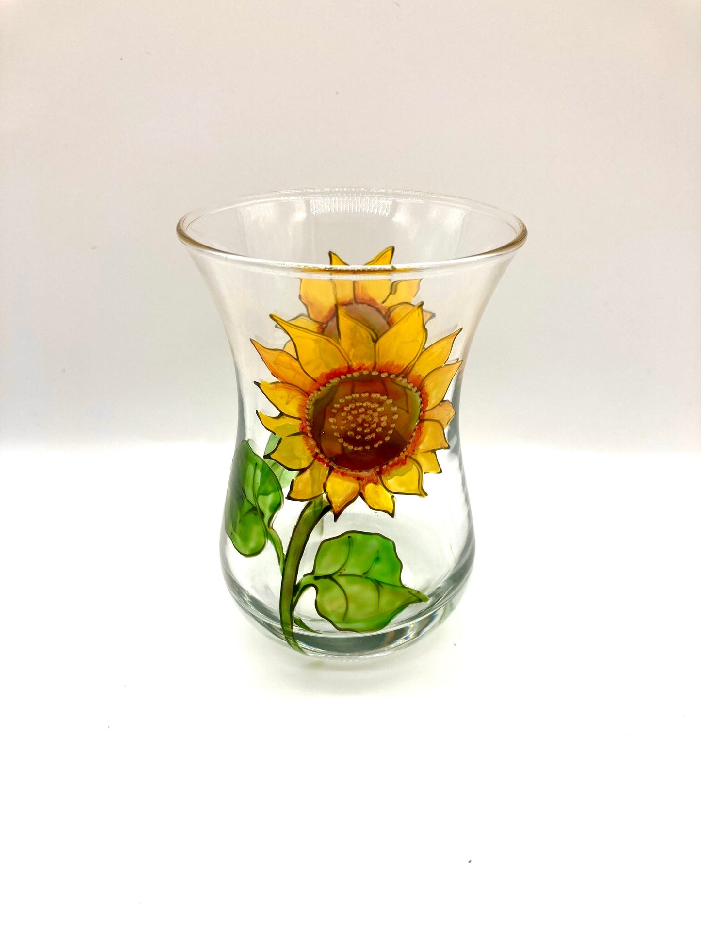 Sunflowers design mini posey vase