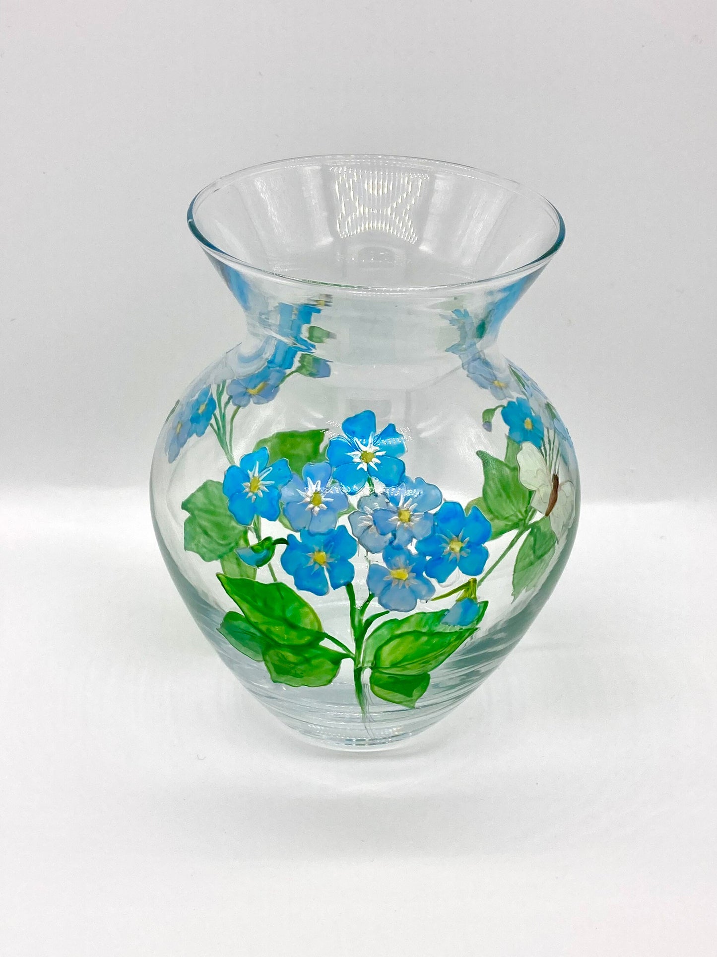 Forget-Me-Nots/Bee and butterfly vase