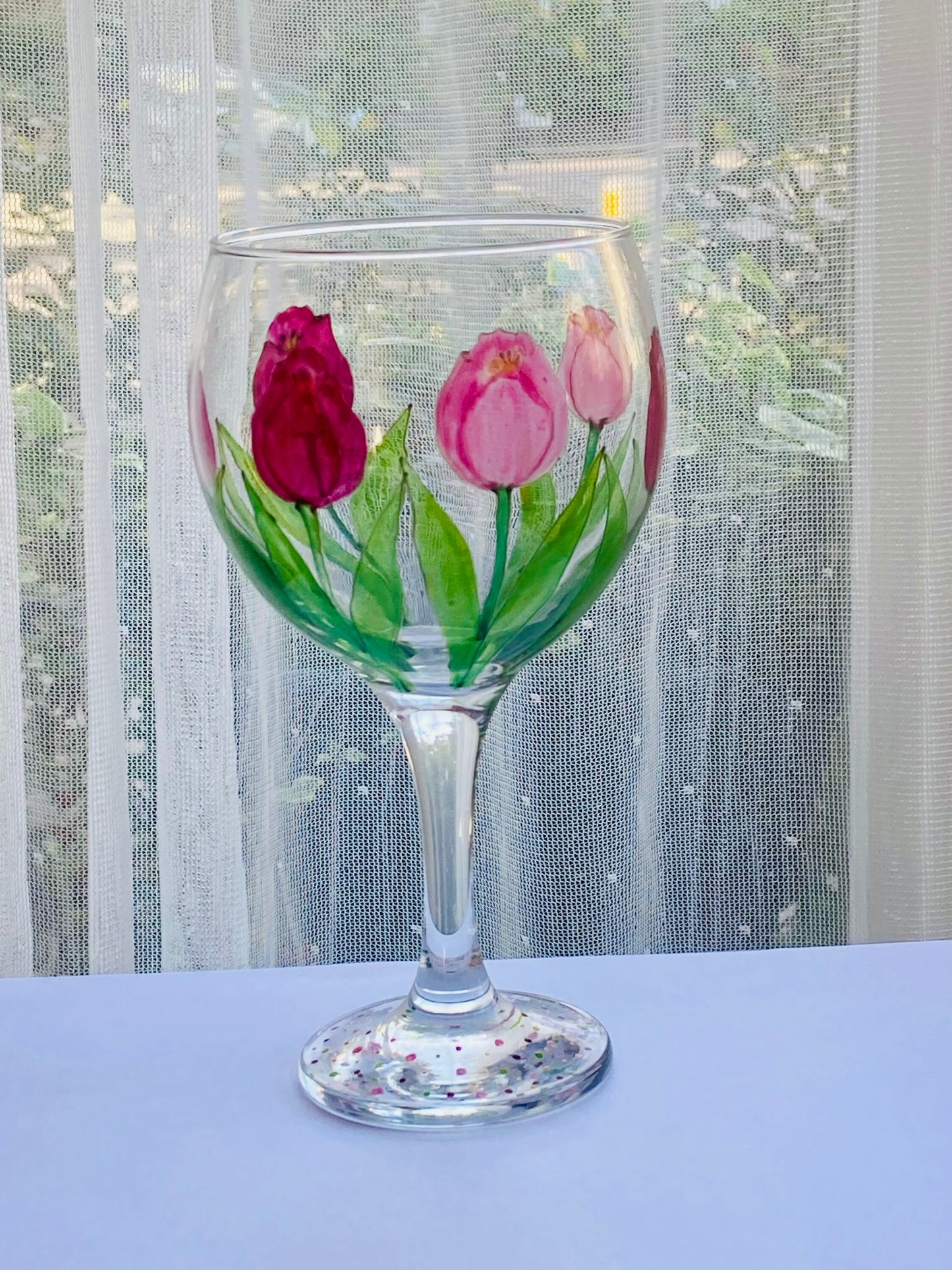 Gin Glass Tulips