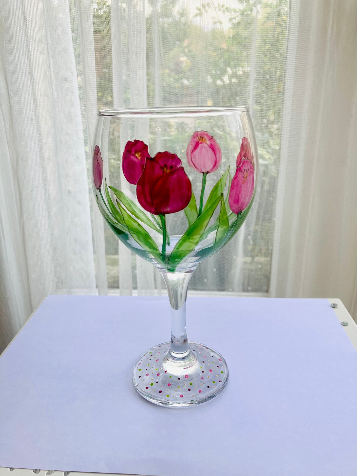 Gin Glass Tulips