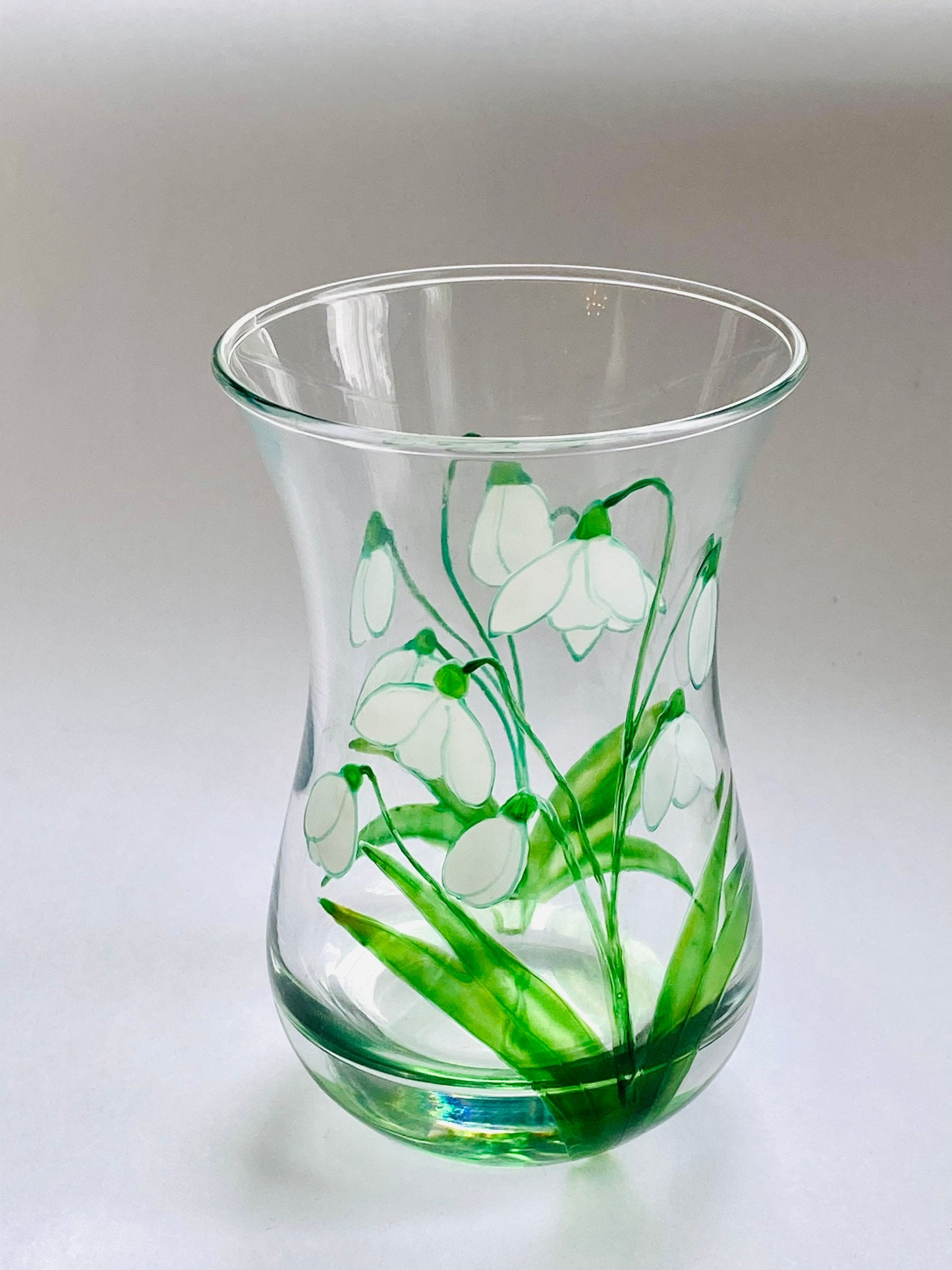 Snowdrops design mini posey vase