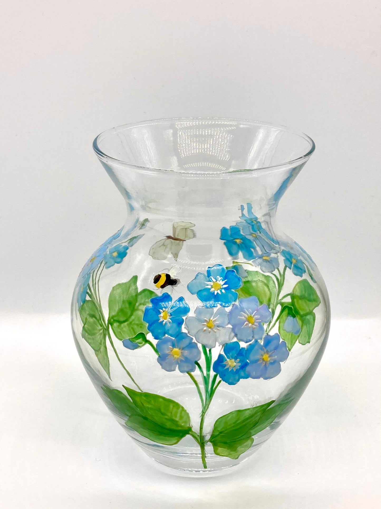 Forget-Me-Nots/Bee and butterfly vase