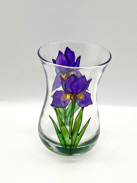 Iris design mini posey vase